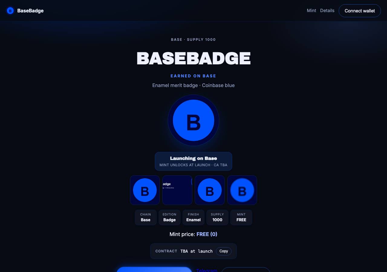 Screenshot of basebadge.online taken by the zone census on 2026-09-12