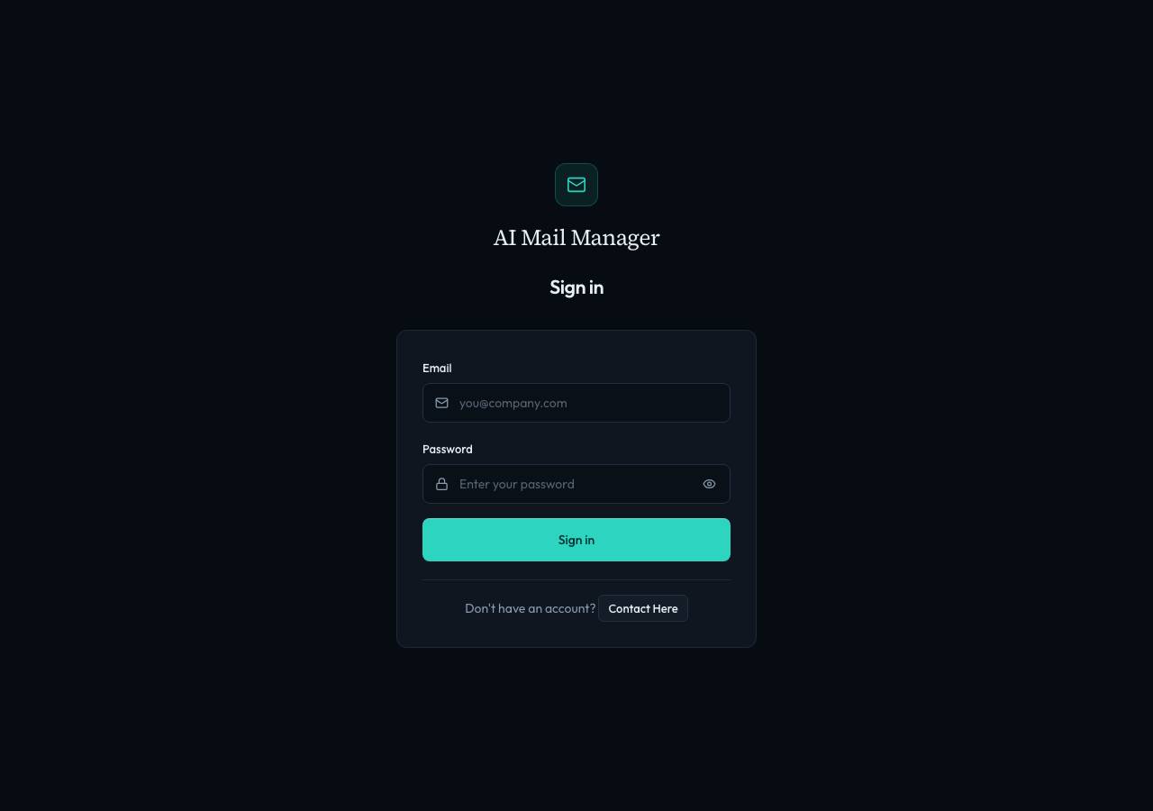 Screenshot of blockaimailmanager.world taken by the zone census on 2026-09-12
