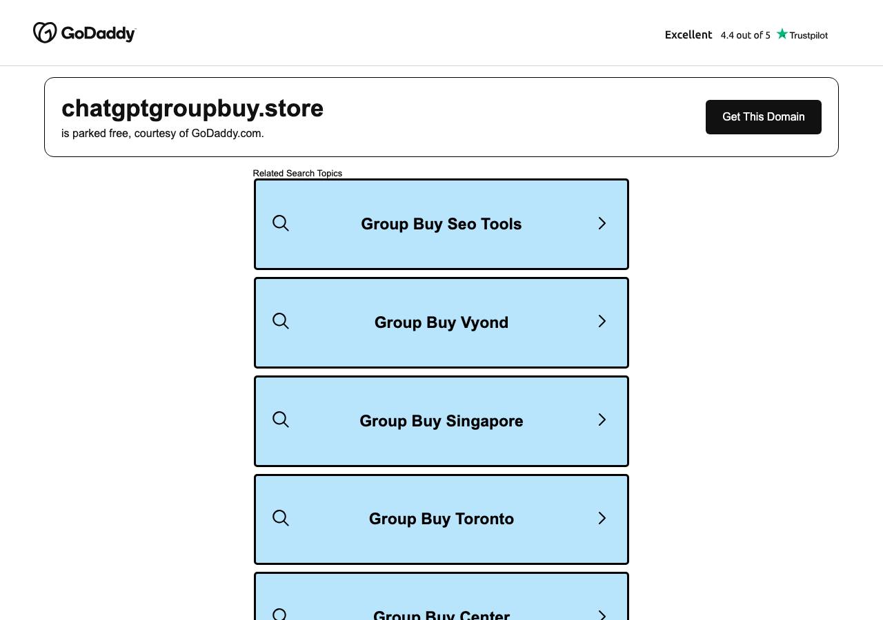 Screenshot of chatgptgroupbuy.store taken by the zone census on 2026-09-12