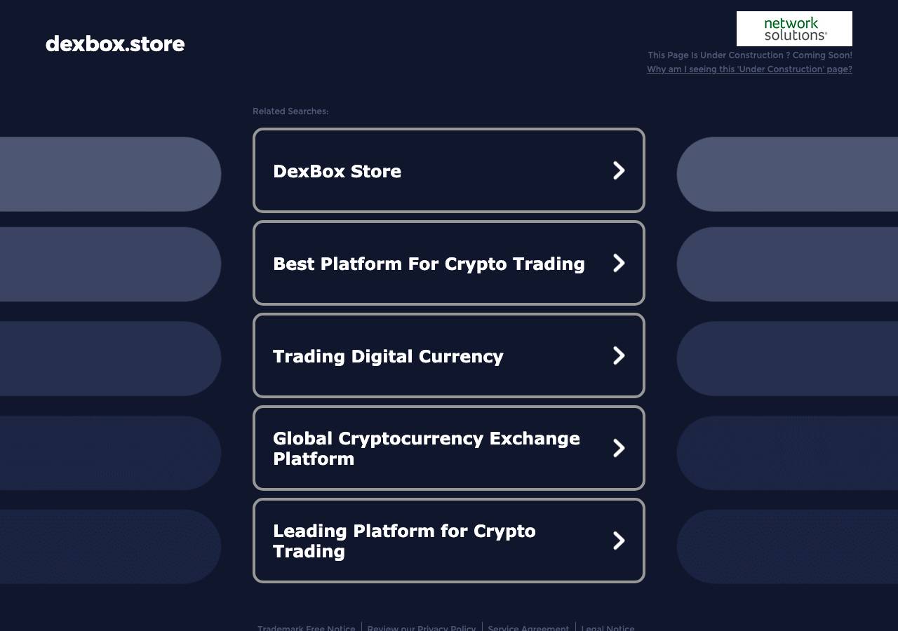Screenshot of dexbox.store taken by the zone census on 2026-09-12