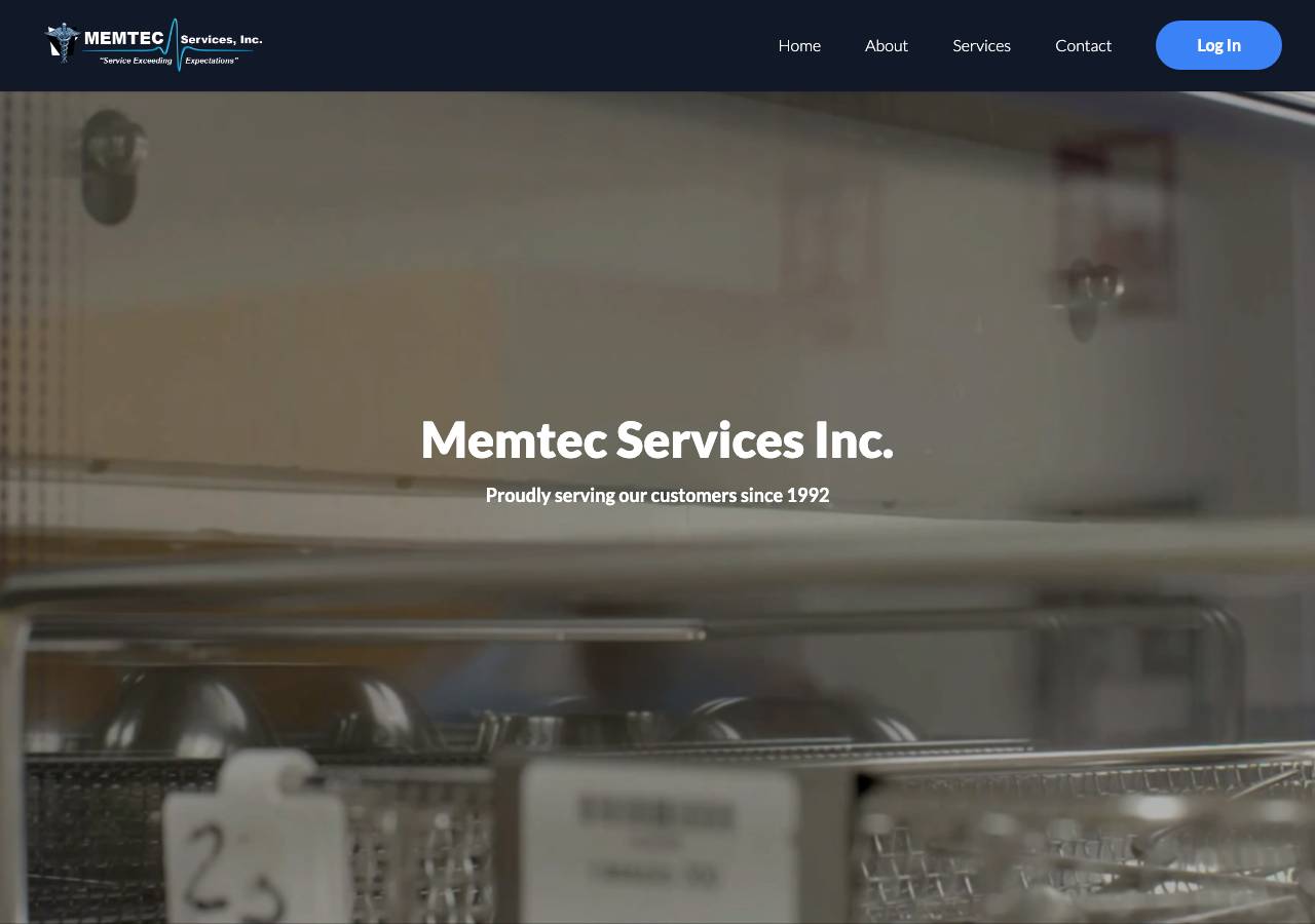 Screenshot of memtecservices.homes taken by the zone census on 2026-09-12