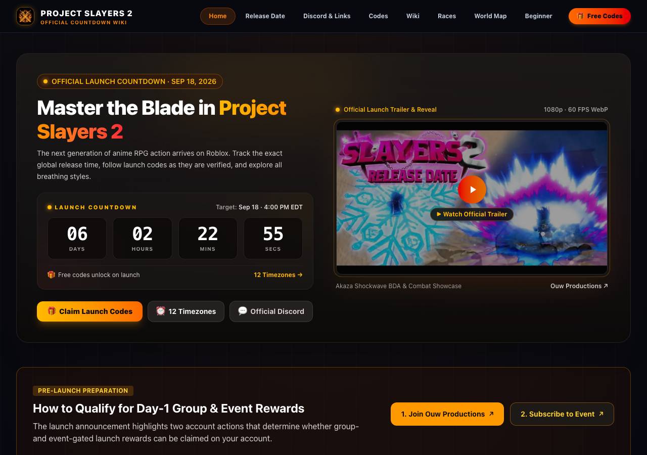 Screenshot of projectslayers2roblox.wiki taken by the zone census on 2026-09-12