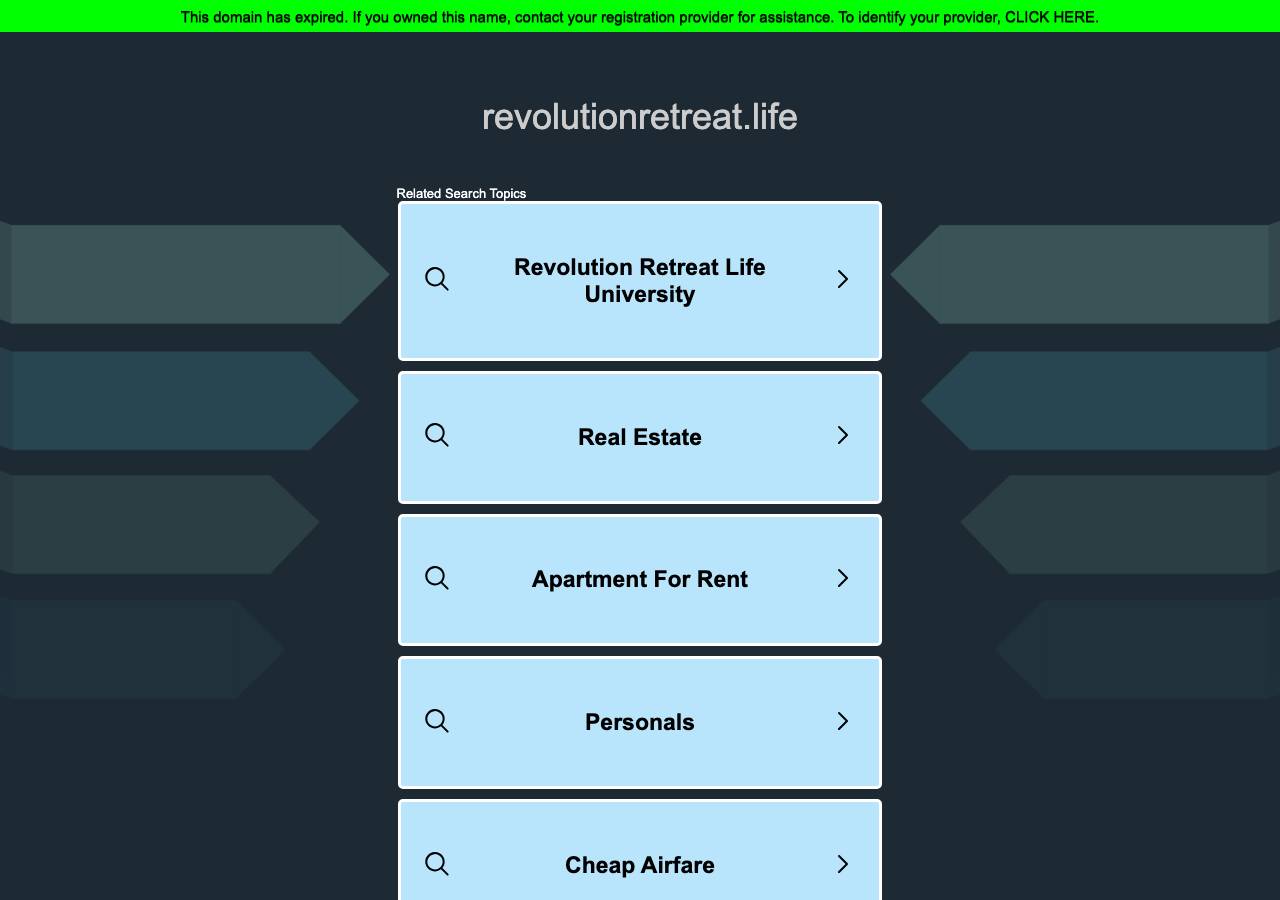 Screenshot of revolutionretreat.life taken by the zone census on 2026-09-12