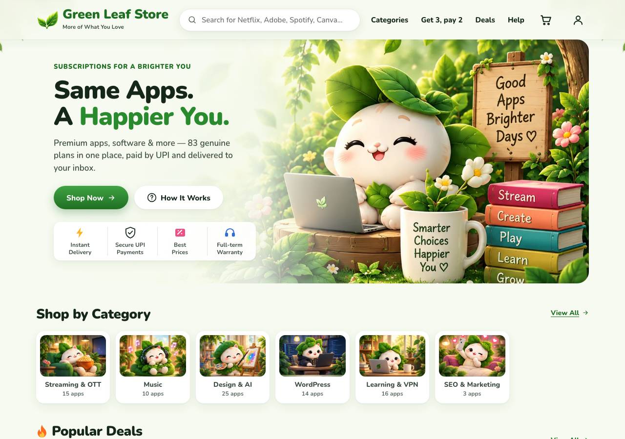 Screenshot of green-leaf.store taken by the zone census on 2026-09-13