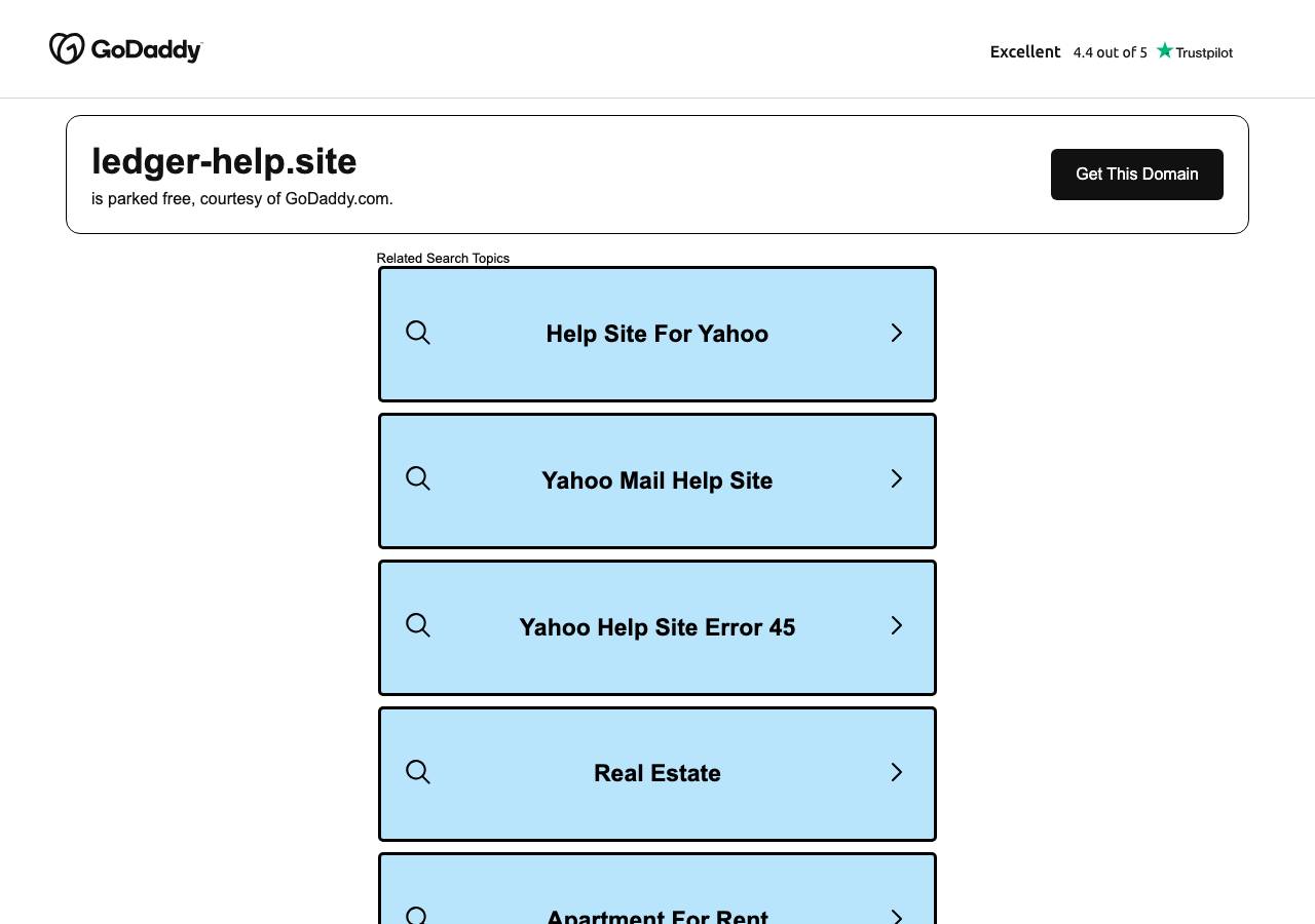 Screenshot of ledger-help.site taken by the zone census on 2026-09-13