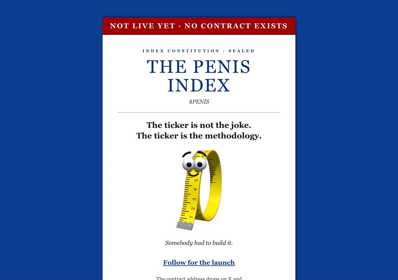 Screenshot of penisindex.fun taken by the zone census on 2026-09-13