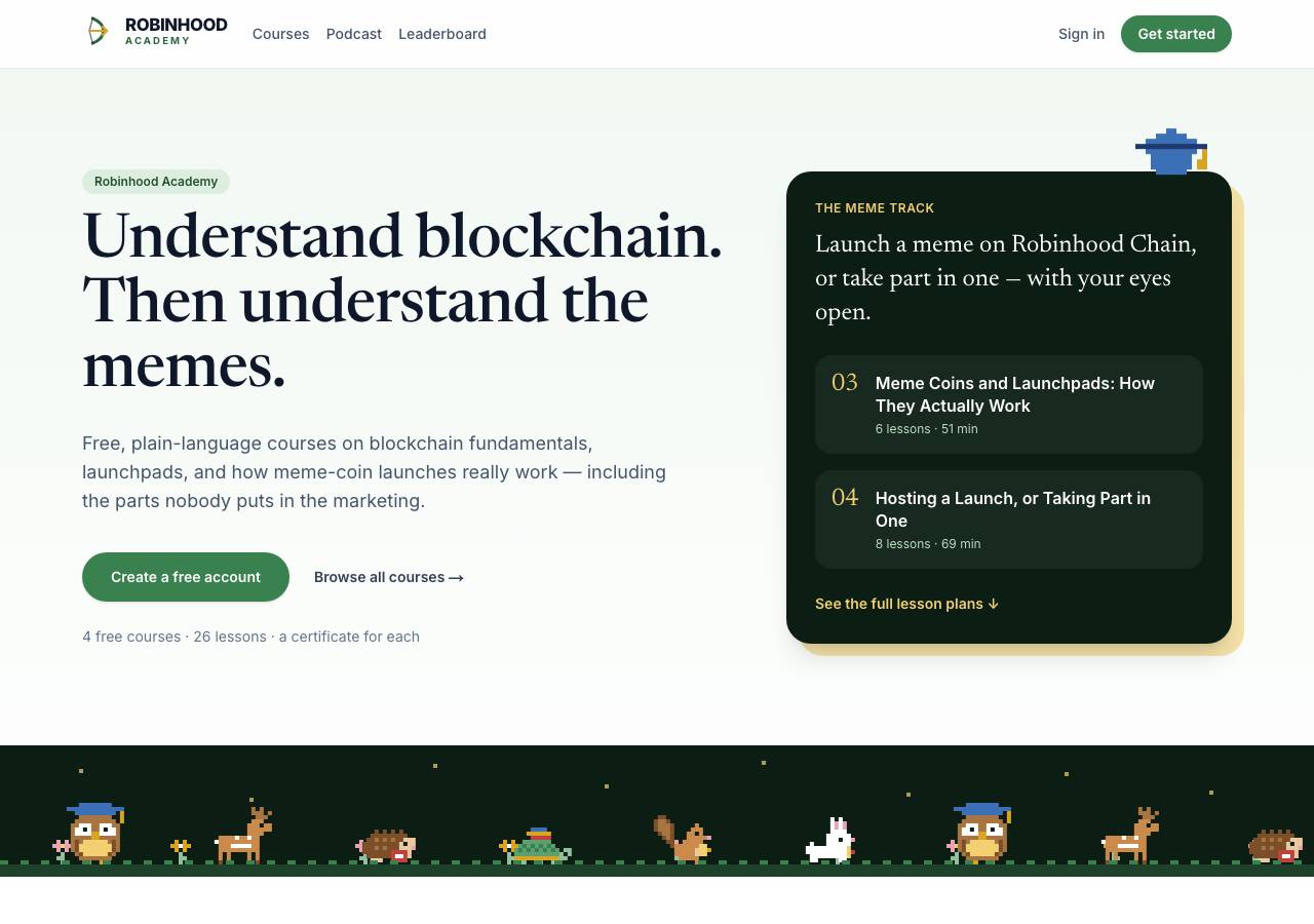 Screenshot of robinhoodacademy.vip taken by the zone census on 2026-09-13