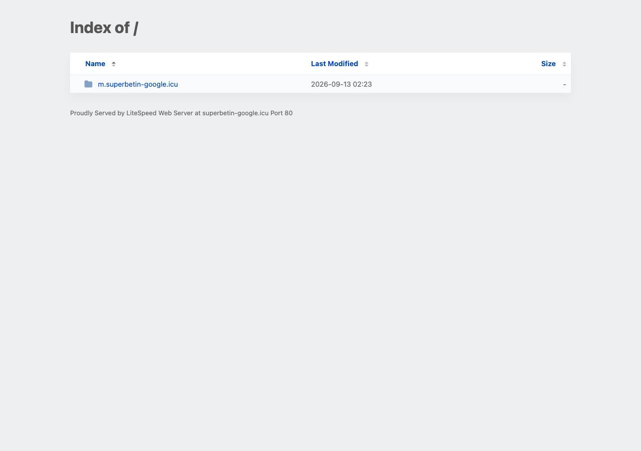 Screenshot of superbetin-google.icu taken by the zone census on 2026-09-13