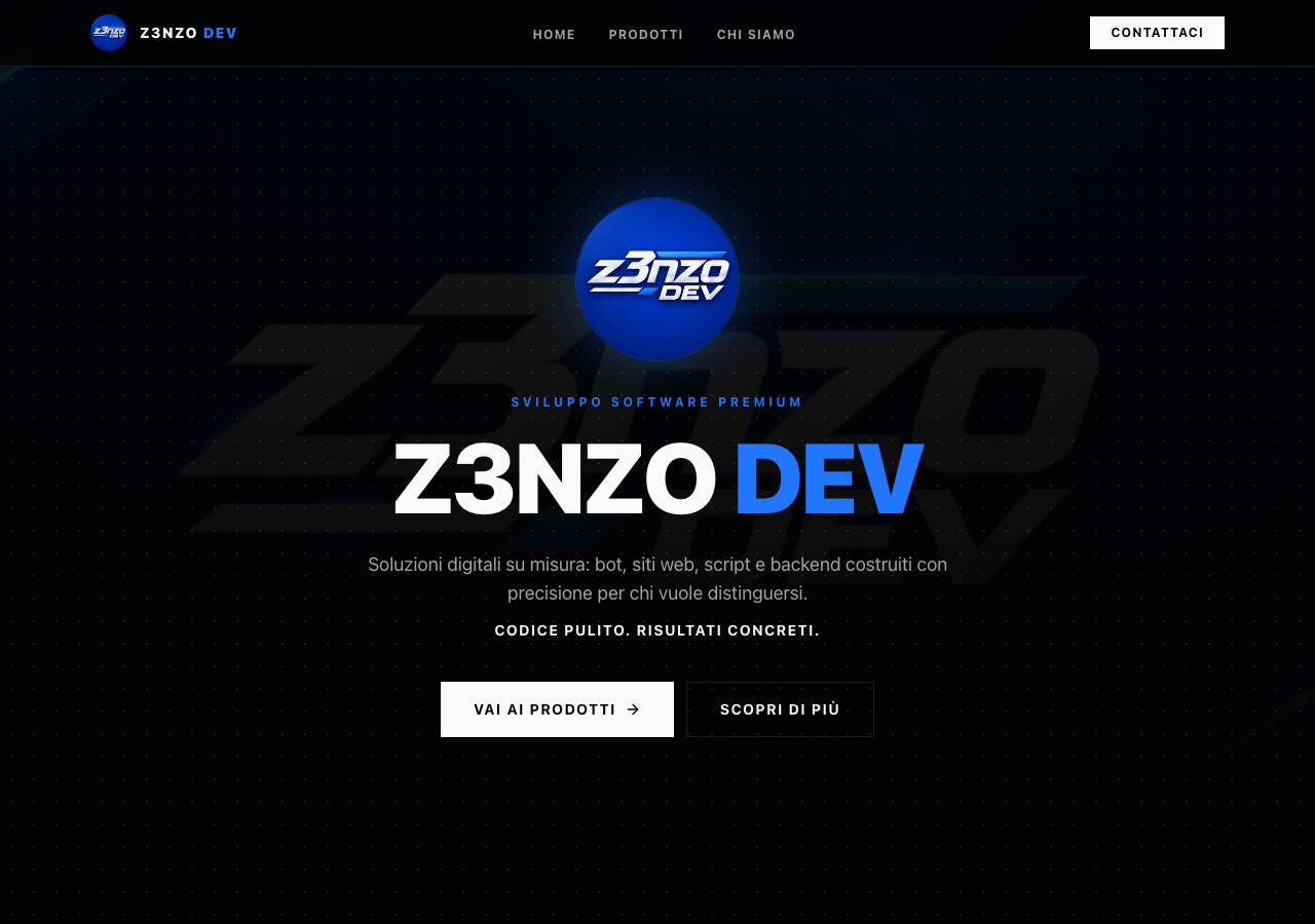 Screenshot of z3nzodev.lol taken by the zone census on 2026-09-13