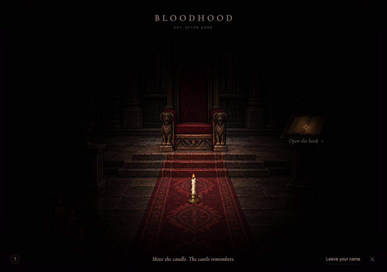 Screenshot of bloodhood.fun taken by the zone census on 2026-09-14