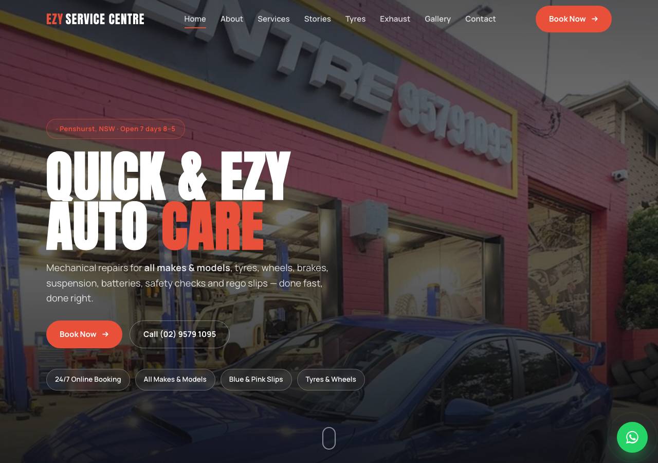 Screenshot of ezyservicecenter.com taken by the zone census on 2026-09-14
