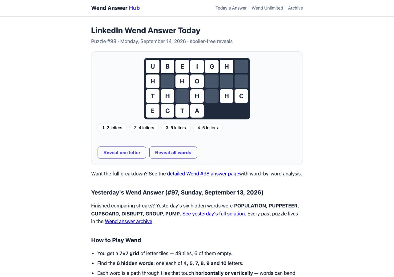 Screenshot of linkedinwendanswer.today taken by the zone census on 2026-09-14