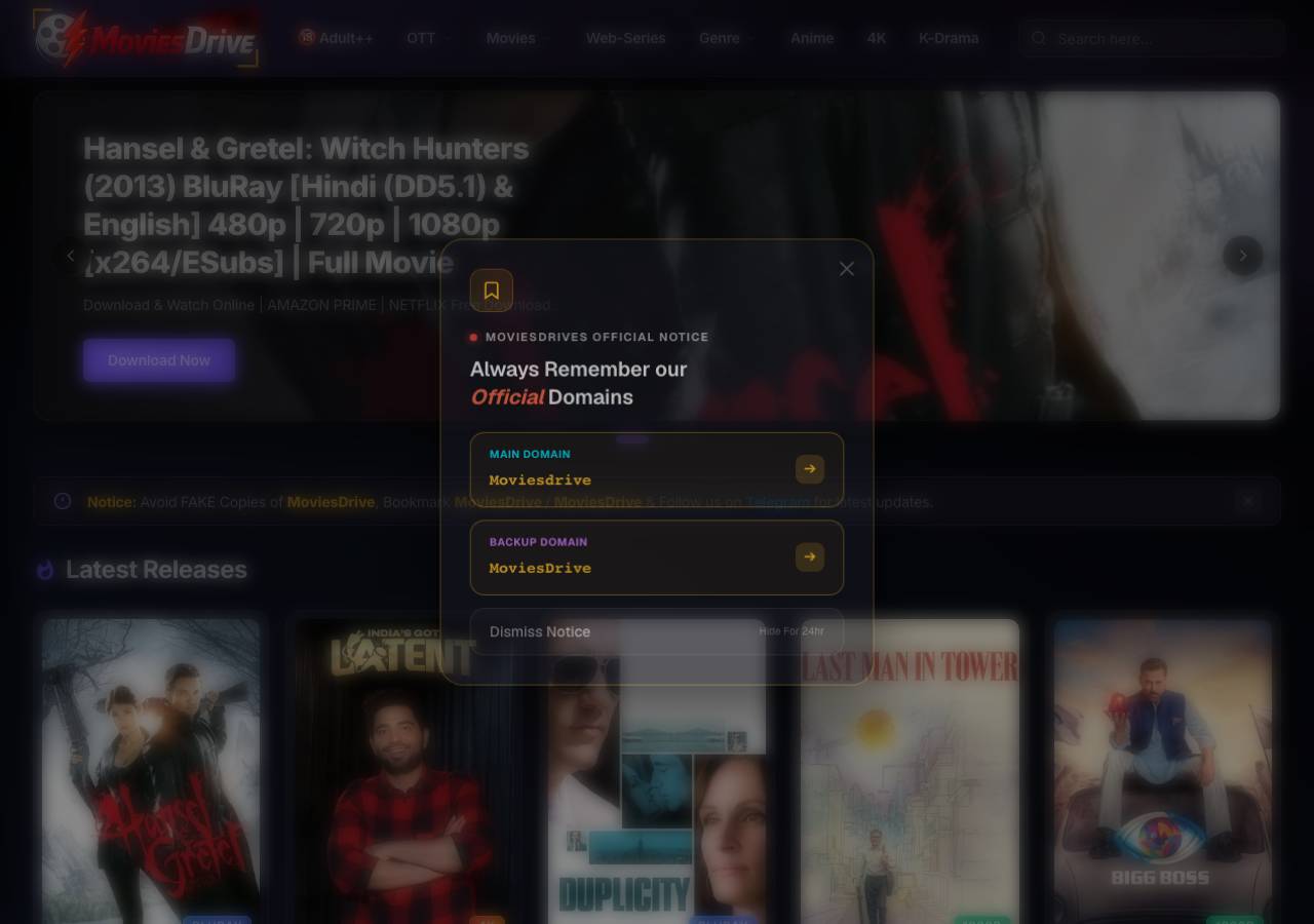 Screenshot of moviesdrive.shop taken by the zone census on 2026-09-14
