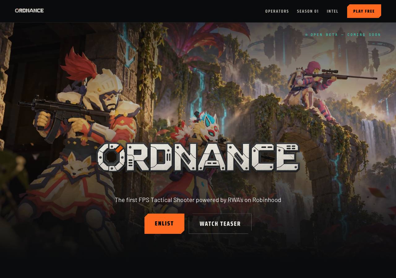 Screenshot of ordnancefps.xyz taken by the zone census on 2026-09-14