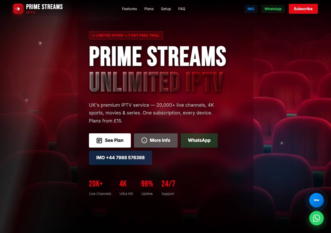 Screenshot of primestreams.world taken by the zone census on 2026-09-14