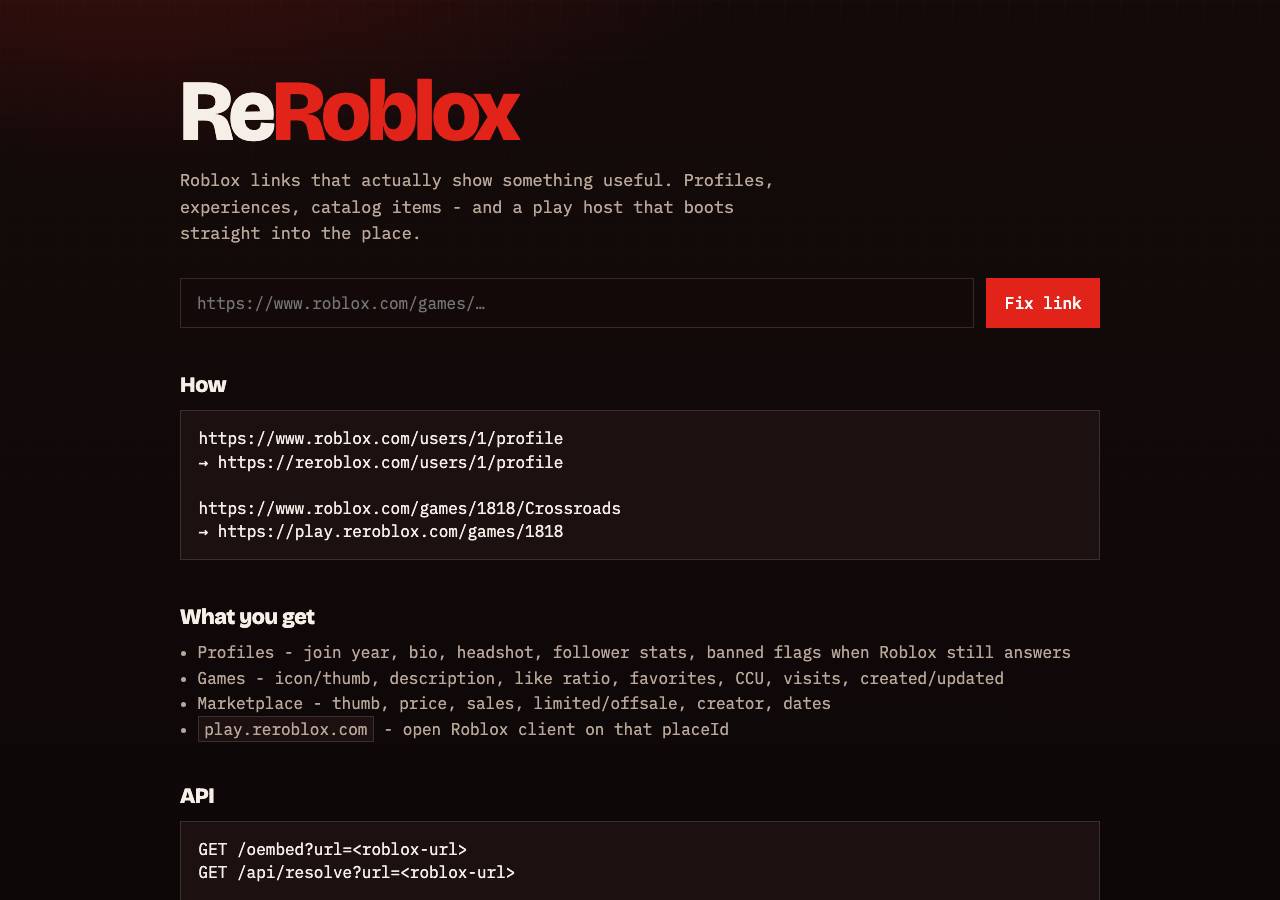 Screenshot of reroblox.com taken by the zone census on 2026-09-14