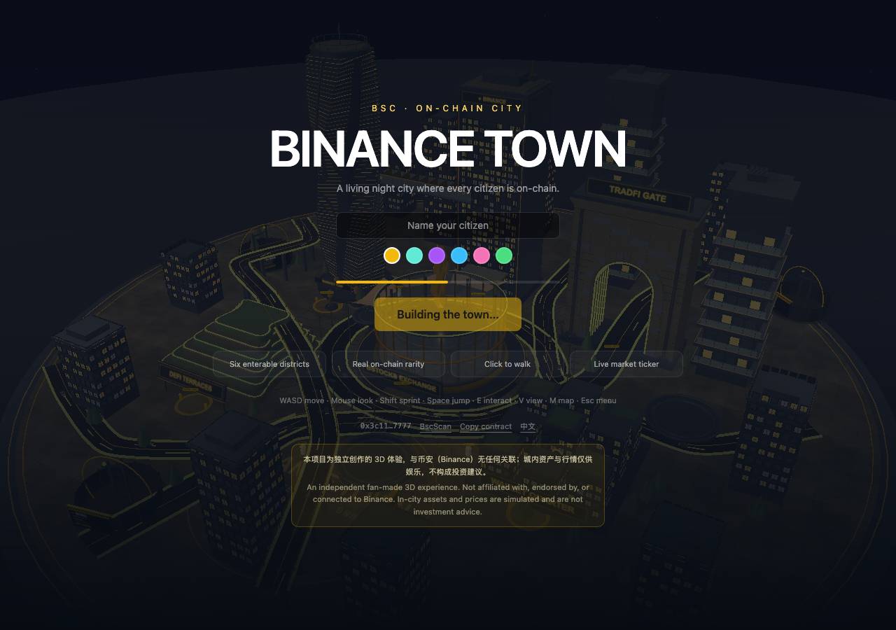 Screenshot of binancetown.fun taken by the zone census on 2026-09-15