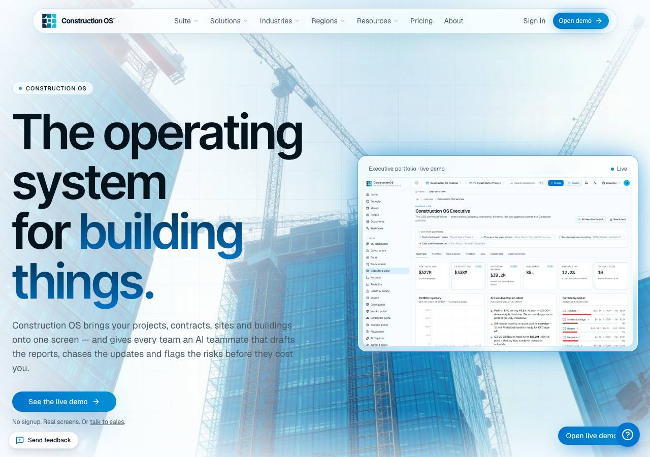 Screenshot of constructionos.biz taken by the zone census on 2026-09-15