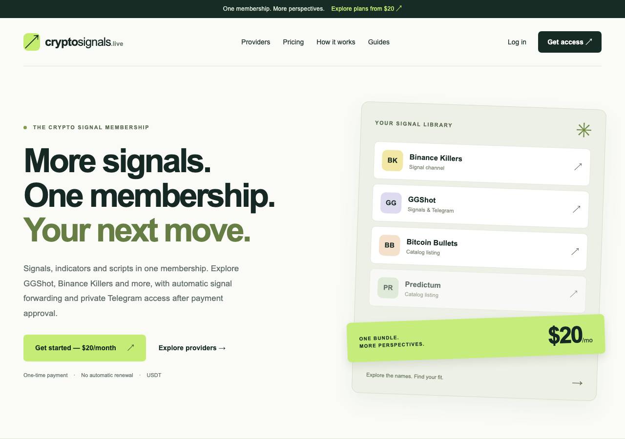 Screenshot of cryptosignals.live taken by the zone census on 2026-09-15