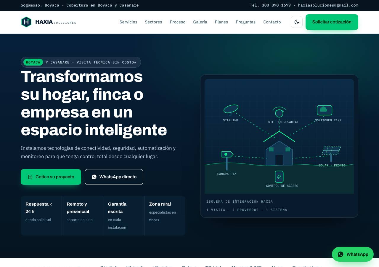 Screenshot of haxiasoluciones.online taken by the zone census on 2026-09-15