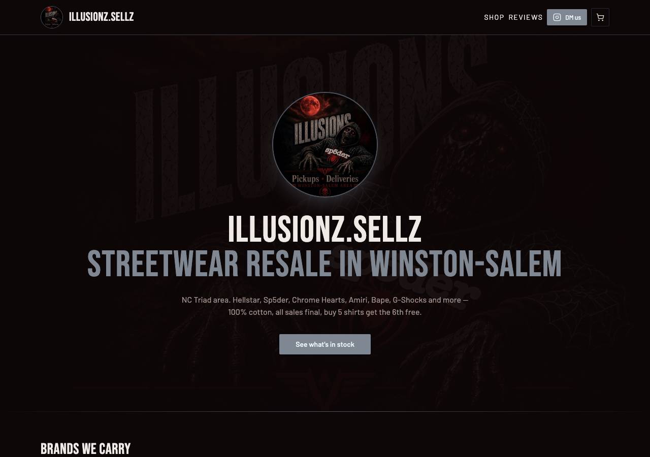 Screenshot of illusionzsellz.store taken by the zone census on 2026-09-15