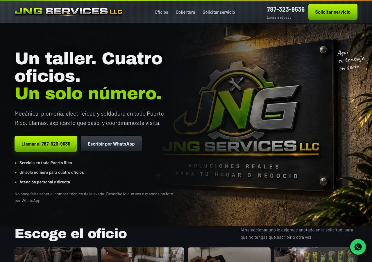 Screenshot of jngservicesllc.com taken by the zone census on 2026-09-15