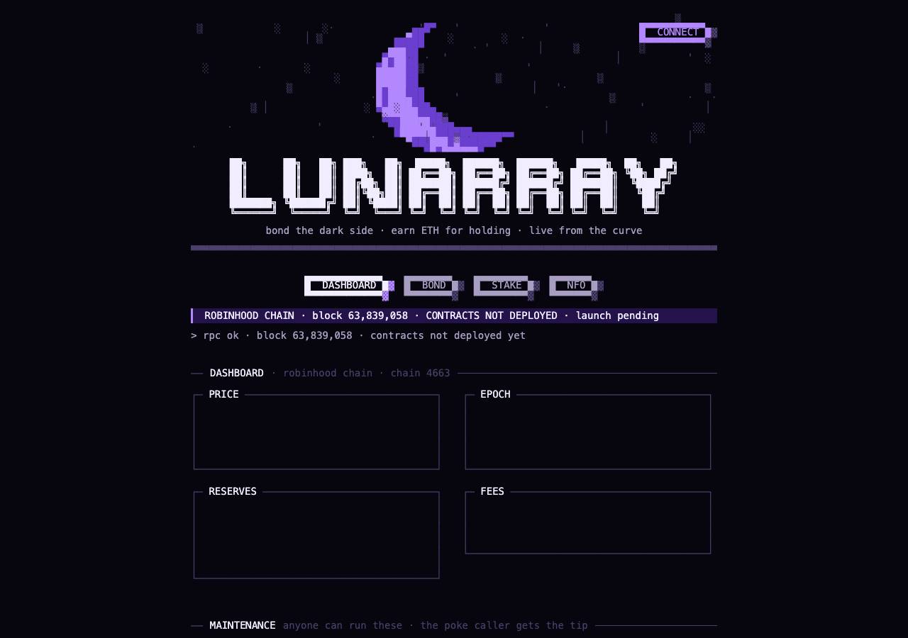 Screenshot of lunarray.fun taken by the zone census on 2026-09-15