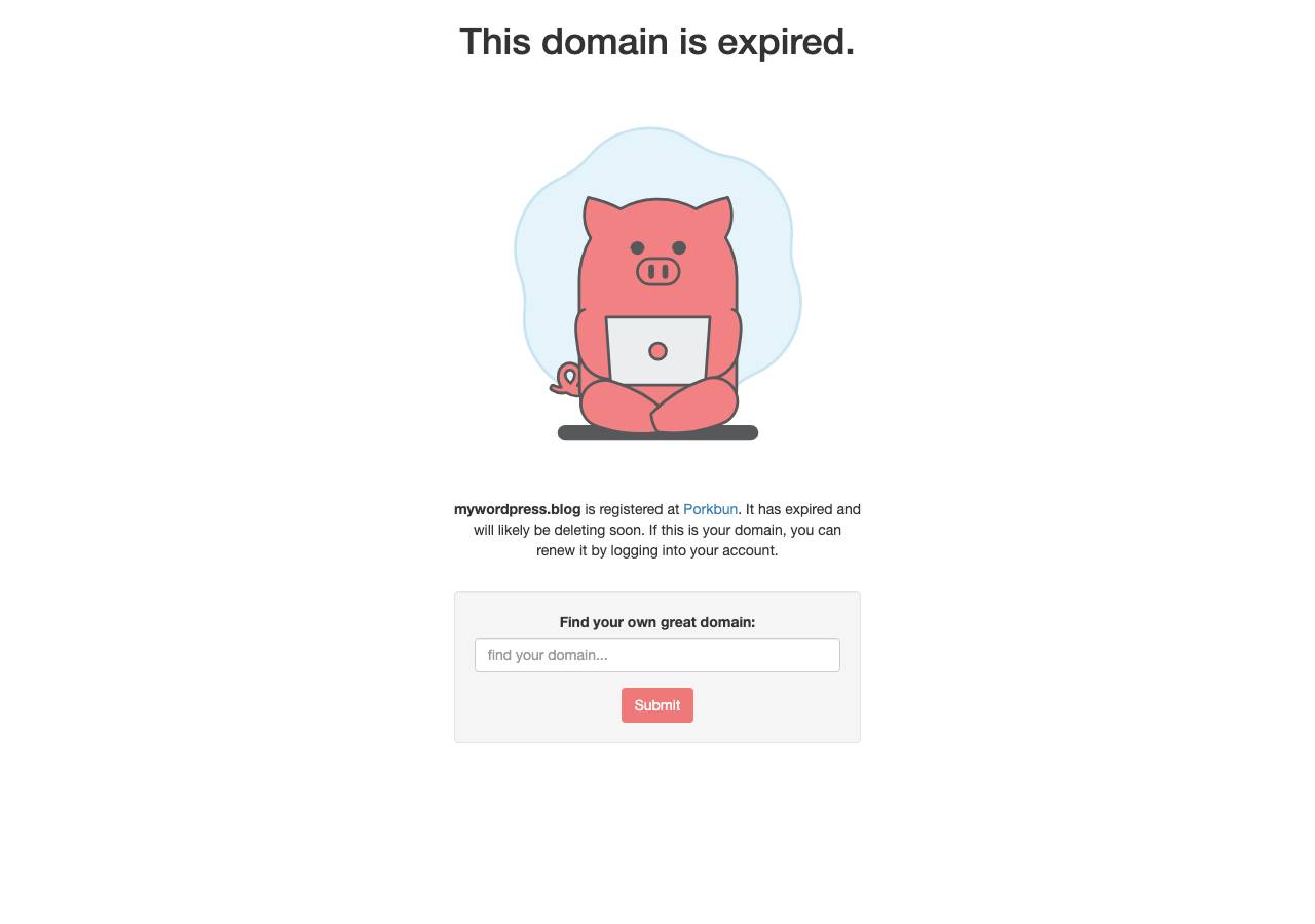 Screenshot of mywordpress.blog taken by the zone census on 2026-09-15