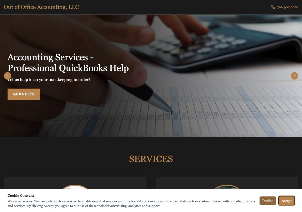 Screenshot of outofofficeaccounting.info taken by the zone census on 2026-09-15