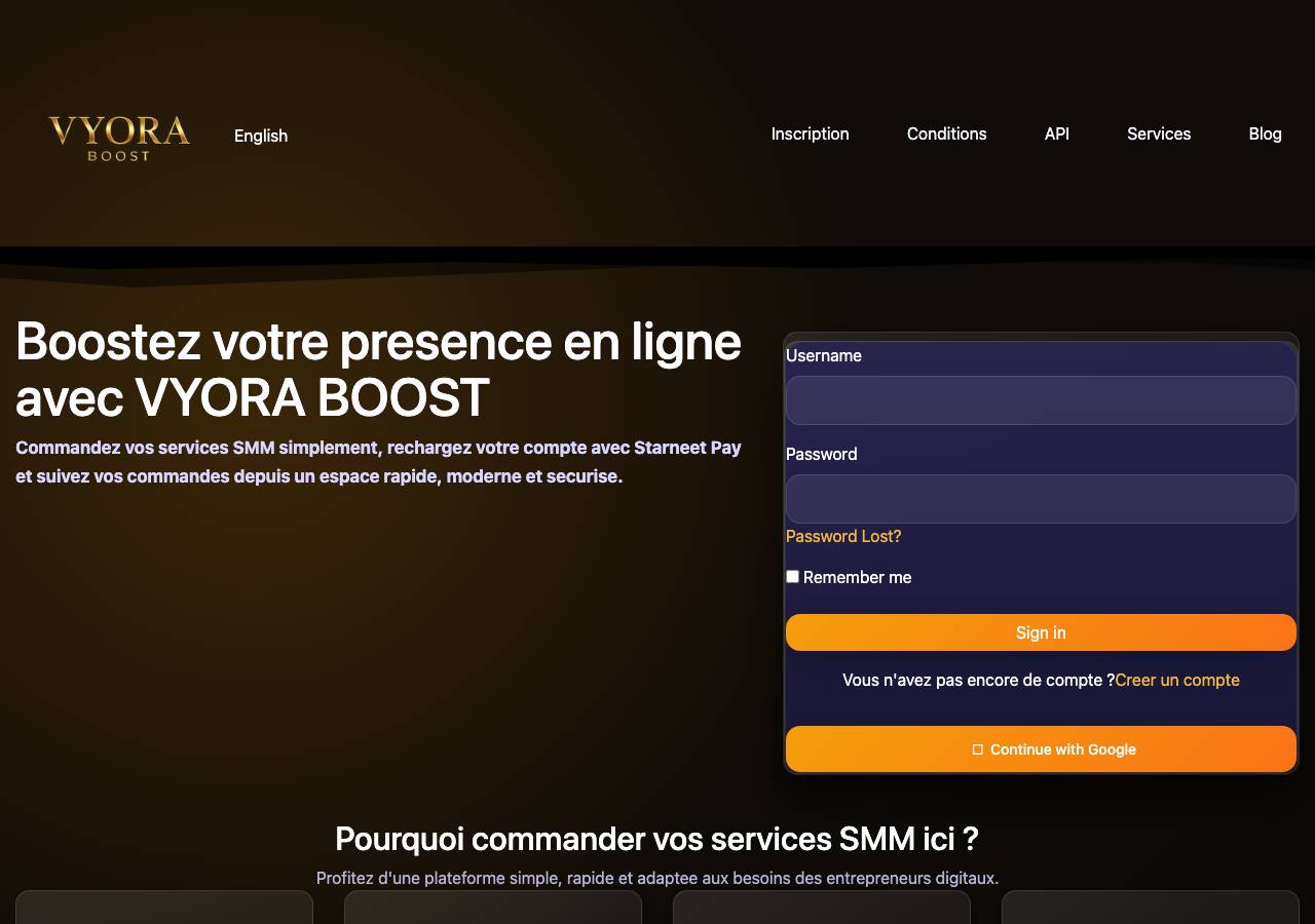 Screenshot of vyoraboost.online taken by the zone census on 2026-09-15