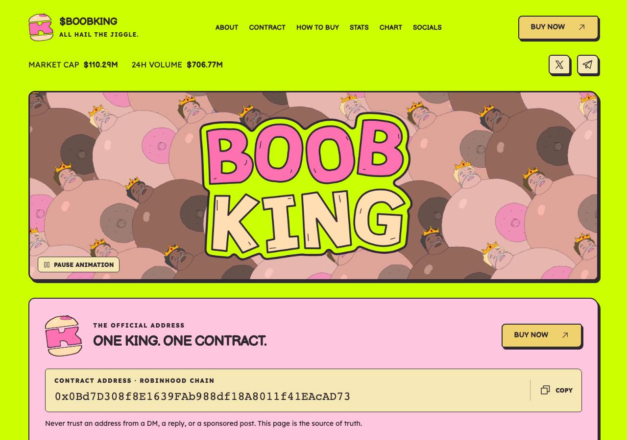Screenshot of boobking.lol taken by the zone census on 2026-09-17