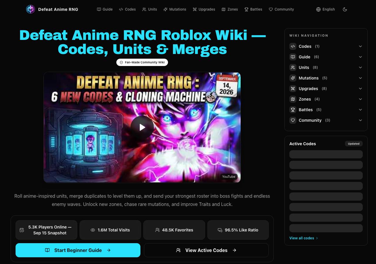 Screenshot of defeatanimerngroblox.wiki taken by the zone census on 2026-09-17
