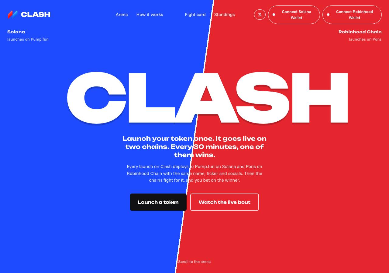 Screenshot of launchclash.xyz taken by the zone census on 2026-09-17
