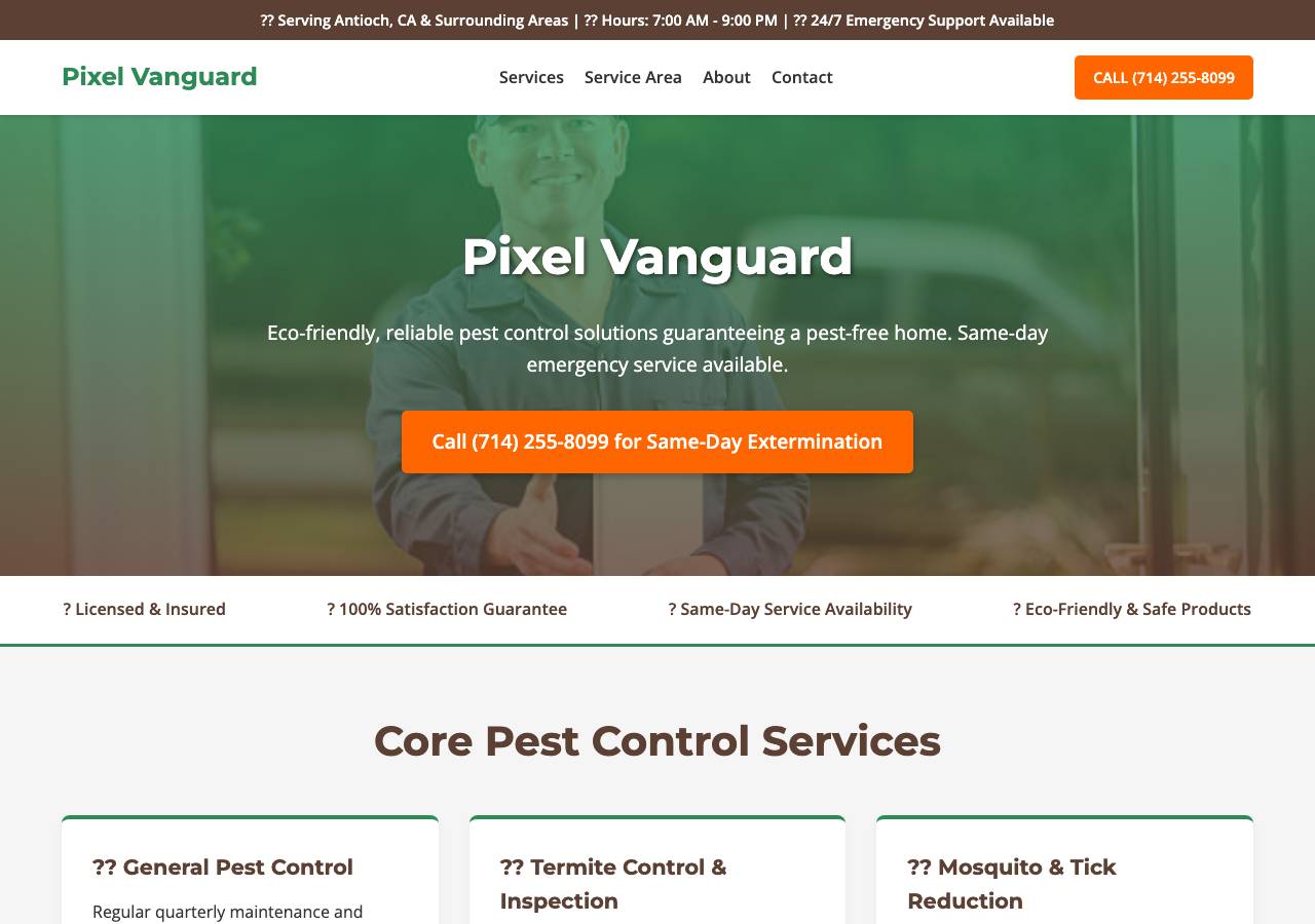 Screenshot of pixelvanguard.site taken by the zone census on 2026-09-17