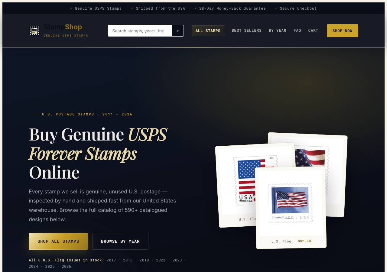 Screenshot of stampshop.online taken by the zone census on 2026-09-17