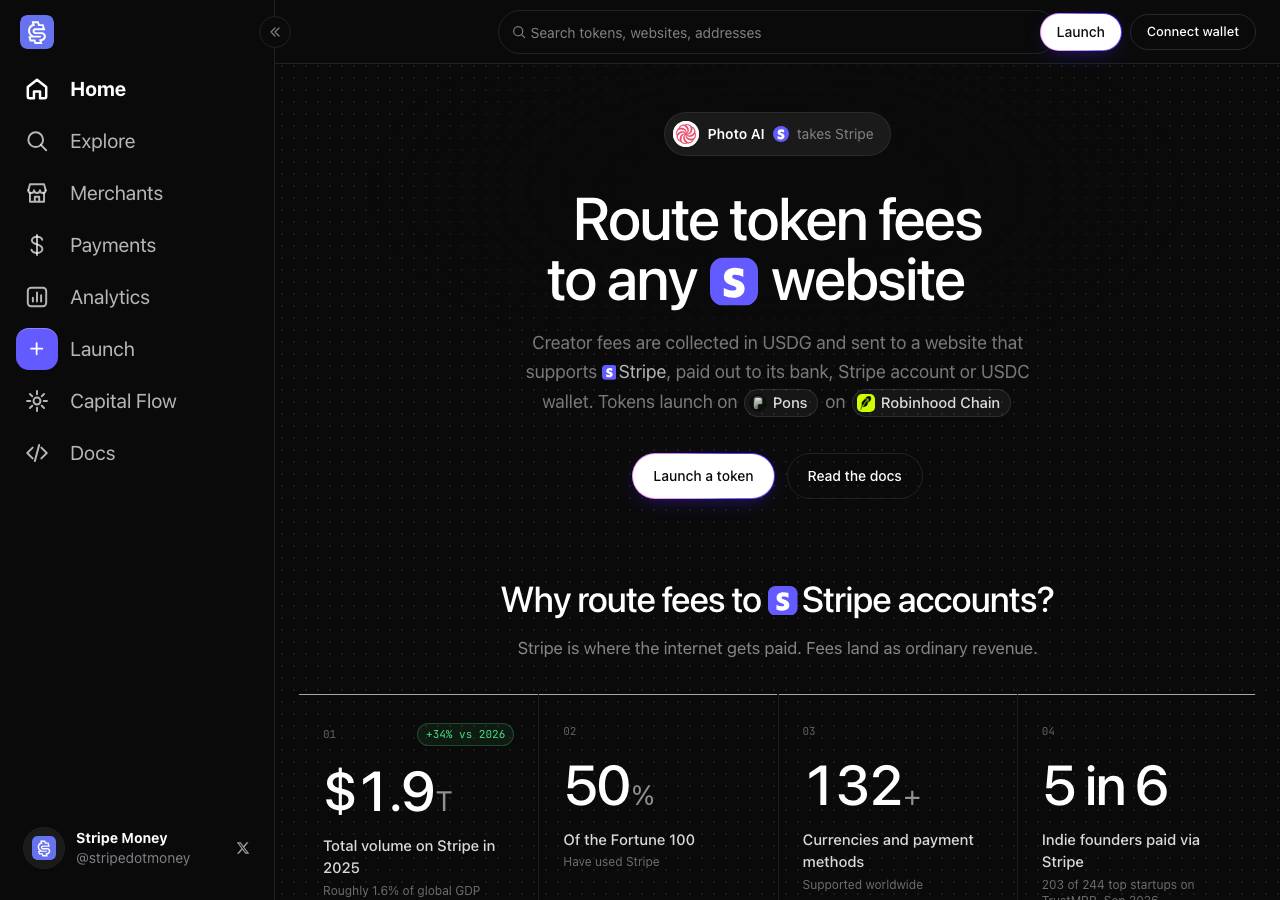 Screenshot of stripemoney.xyz taken by the zone census on 2026-09-17