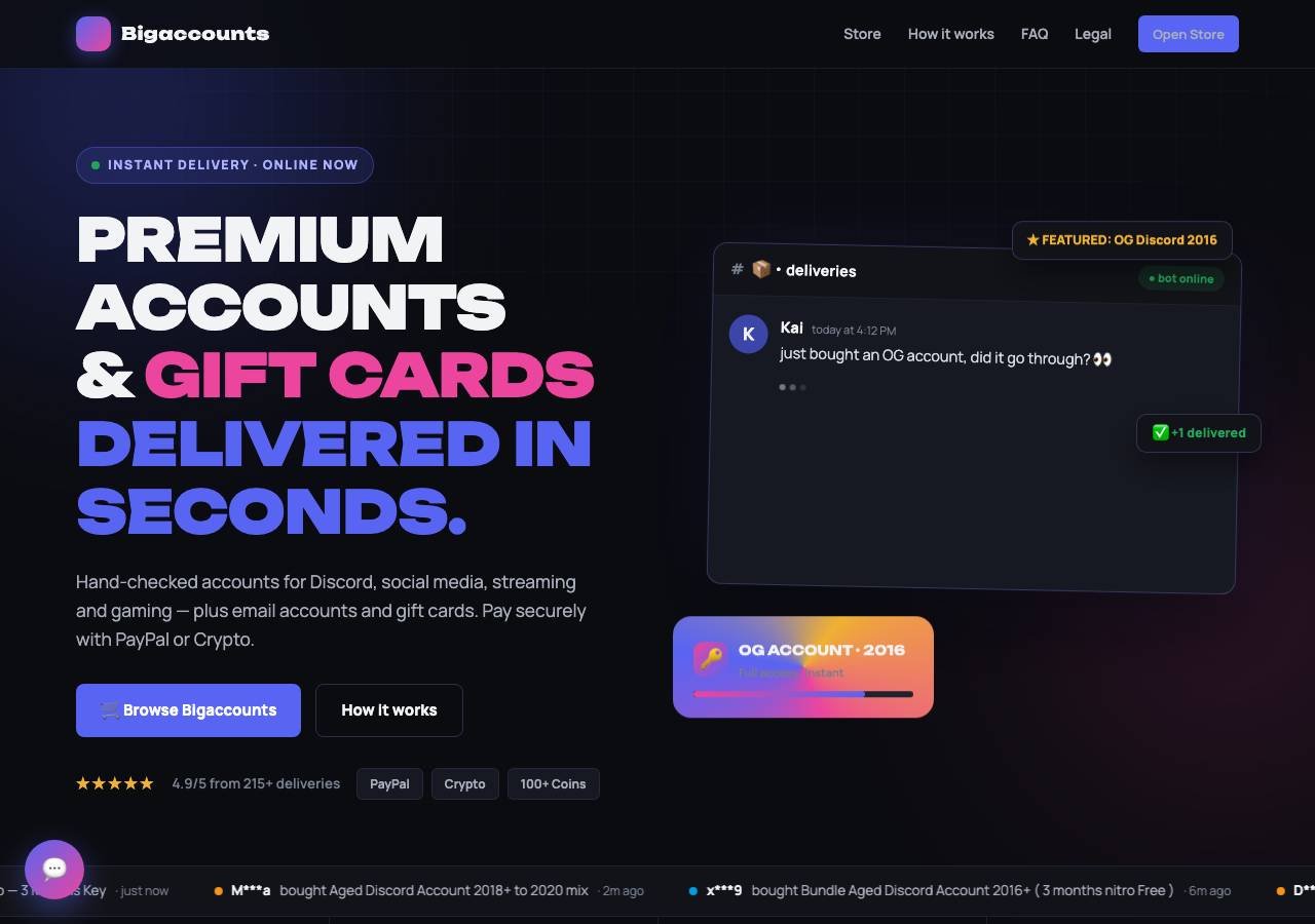 Screenshot of bigaccounts.org taken by the zone census on 2026-09-18