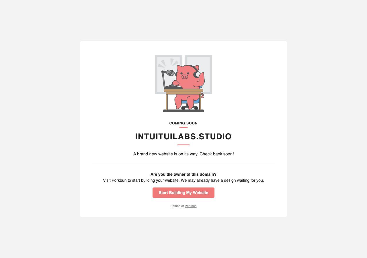 Screenshot of intuituilabs.studio taken by the zone census on 2026-09-18