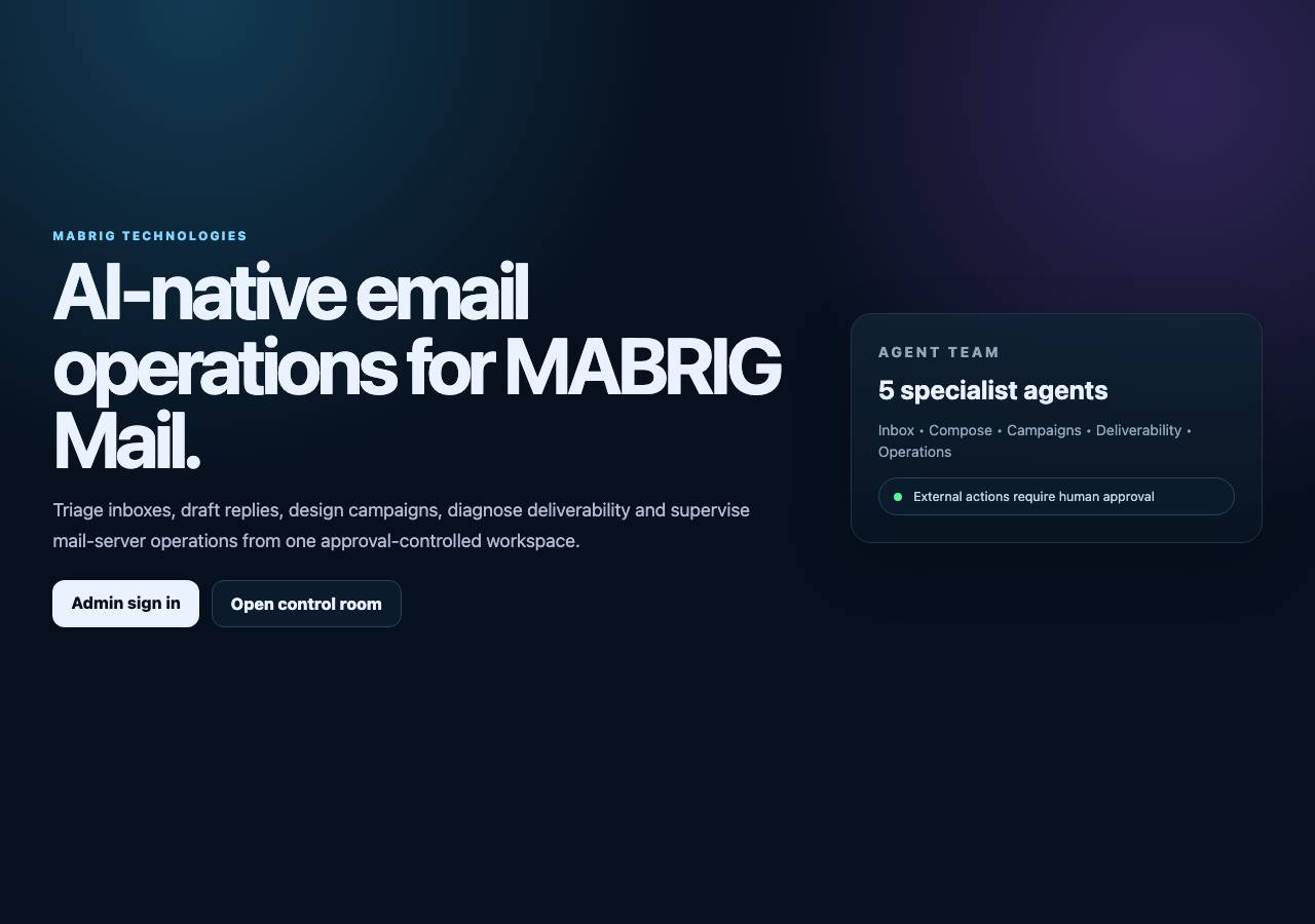 Screenshot of mabrigmail.online taken by the zone census on 2026-09-18