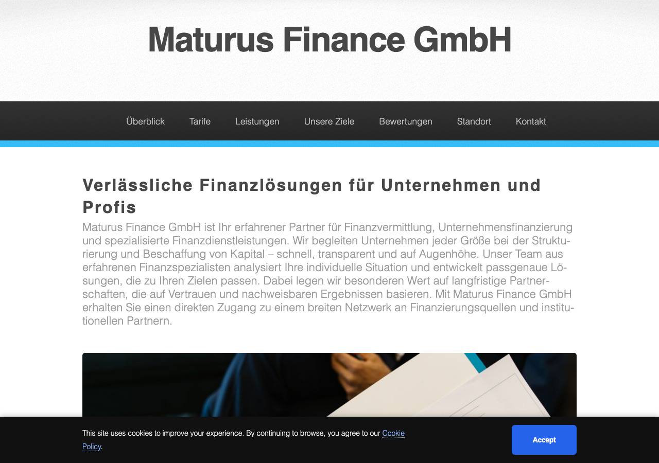Screenshot of maturus-finance.org taken by the zone census on 2026-09-18