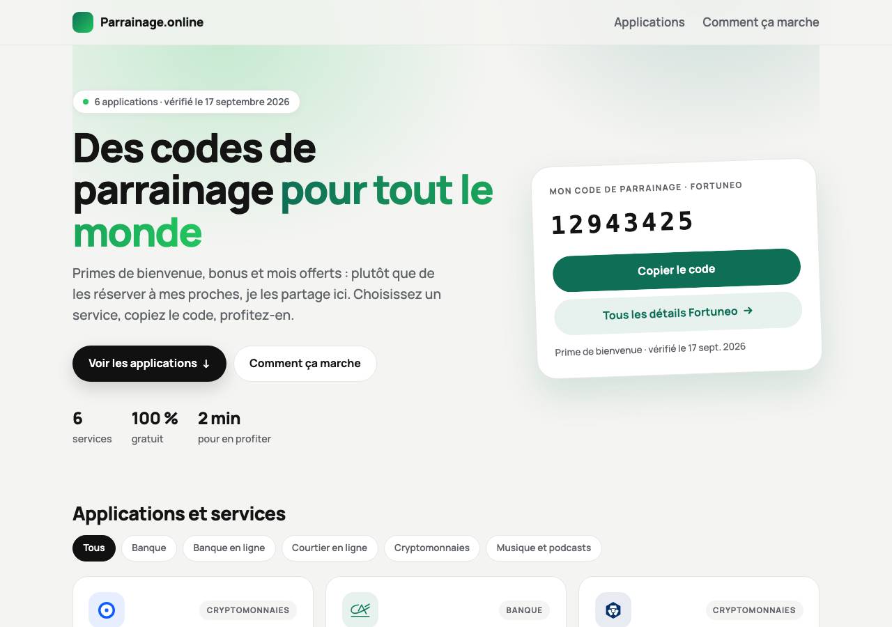 Screenshot of parrainage.online taken by the zone census on 2026-09-18