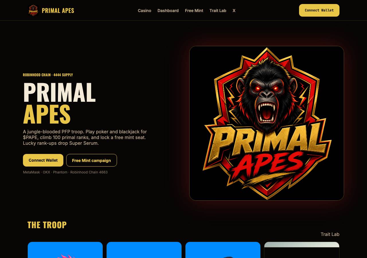 Screenshot of primalapes.vip taken by the zone census on 2026-09-18