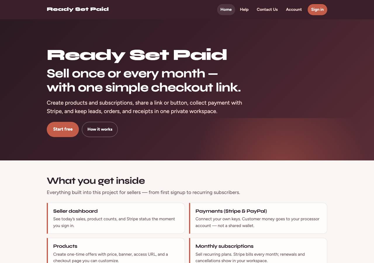 Screenshot of readysetpaid.biz taken by the zone census on 2026-09-18