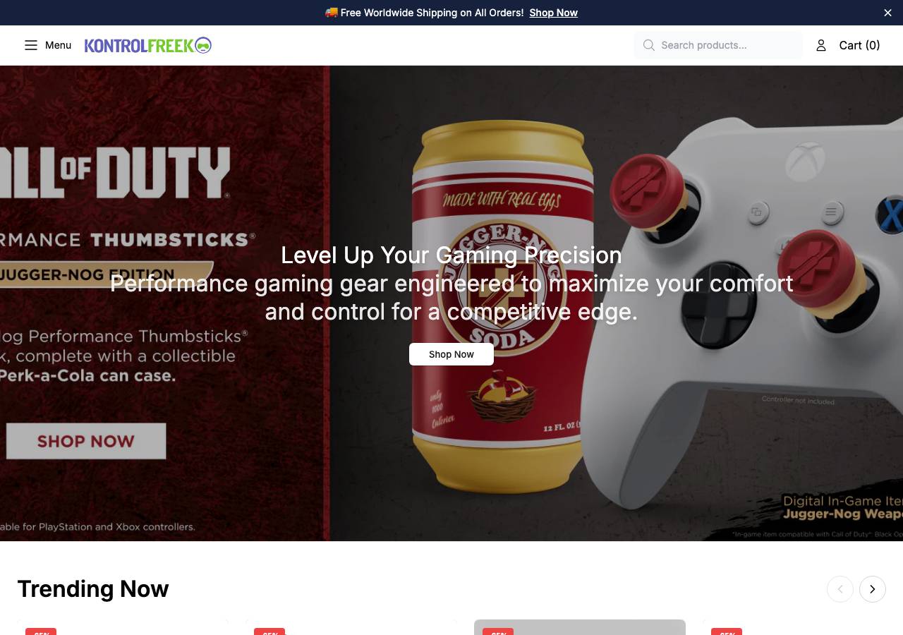 Screenshot of shopkontrolfreek.shop taken by the zone census on 2026-09-18