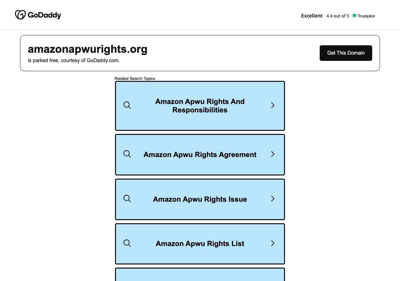 Screenshot of amazonapwurights.org taken by the zone census on 2026-09-19