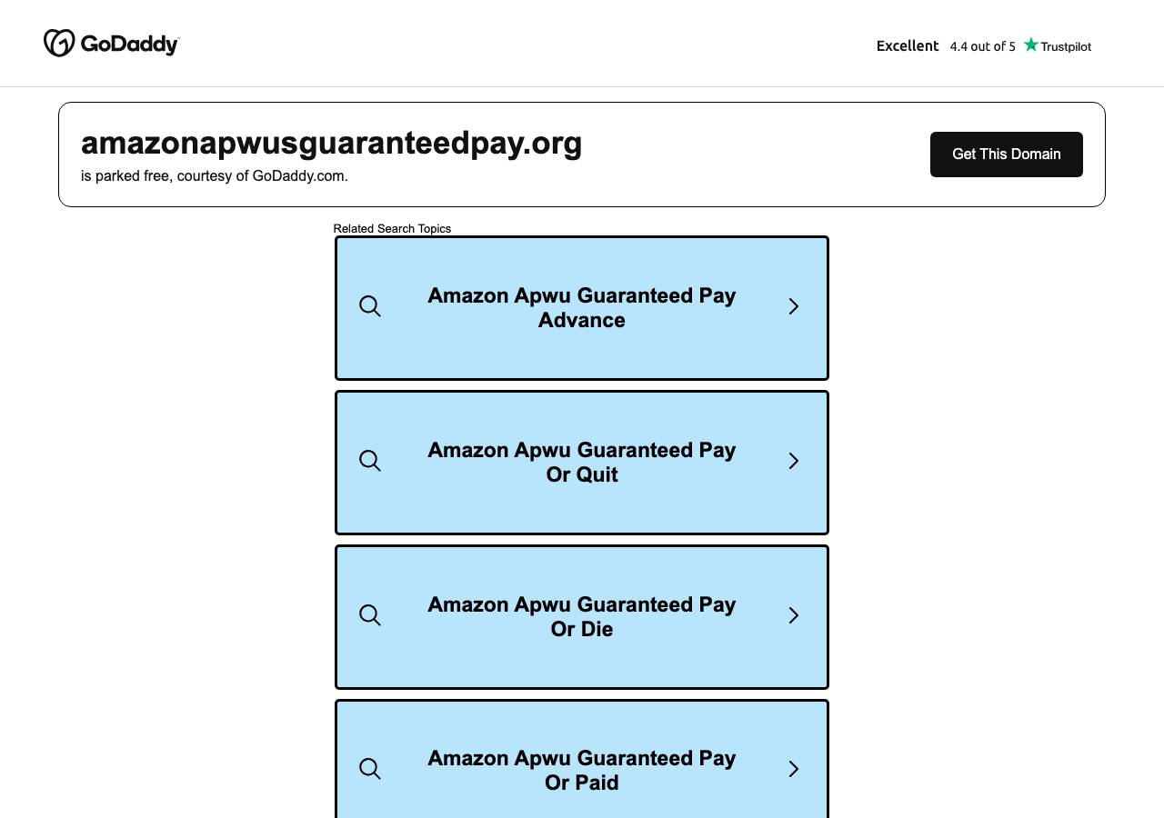 Screenshot of amazonapwusguaranteedpay.org taken by the zone census on 2026-09-19
