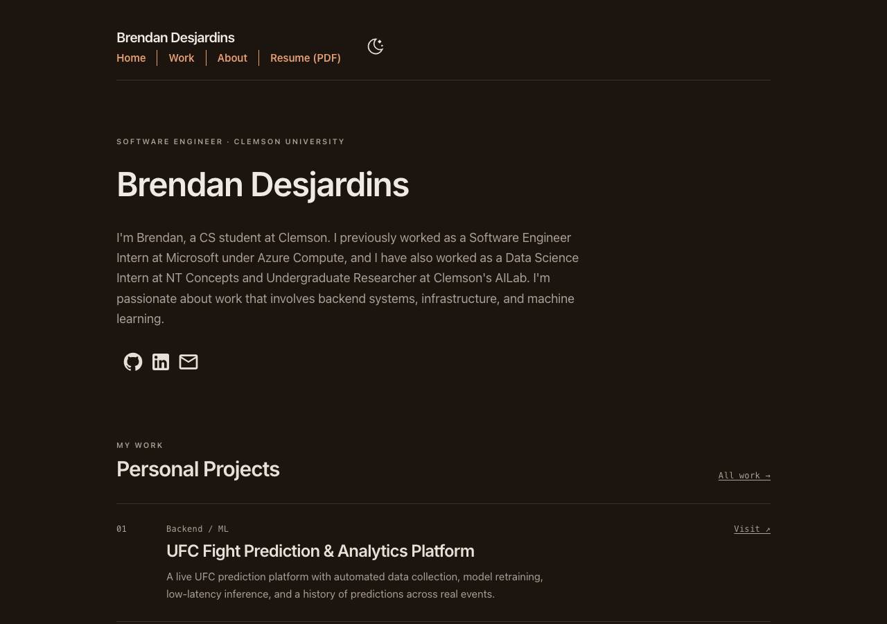 Screenshot of brendandesjardins.fyi taken by the zone census on 2026-09-19
