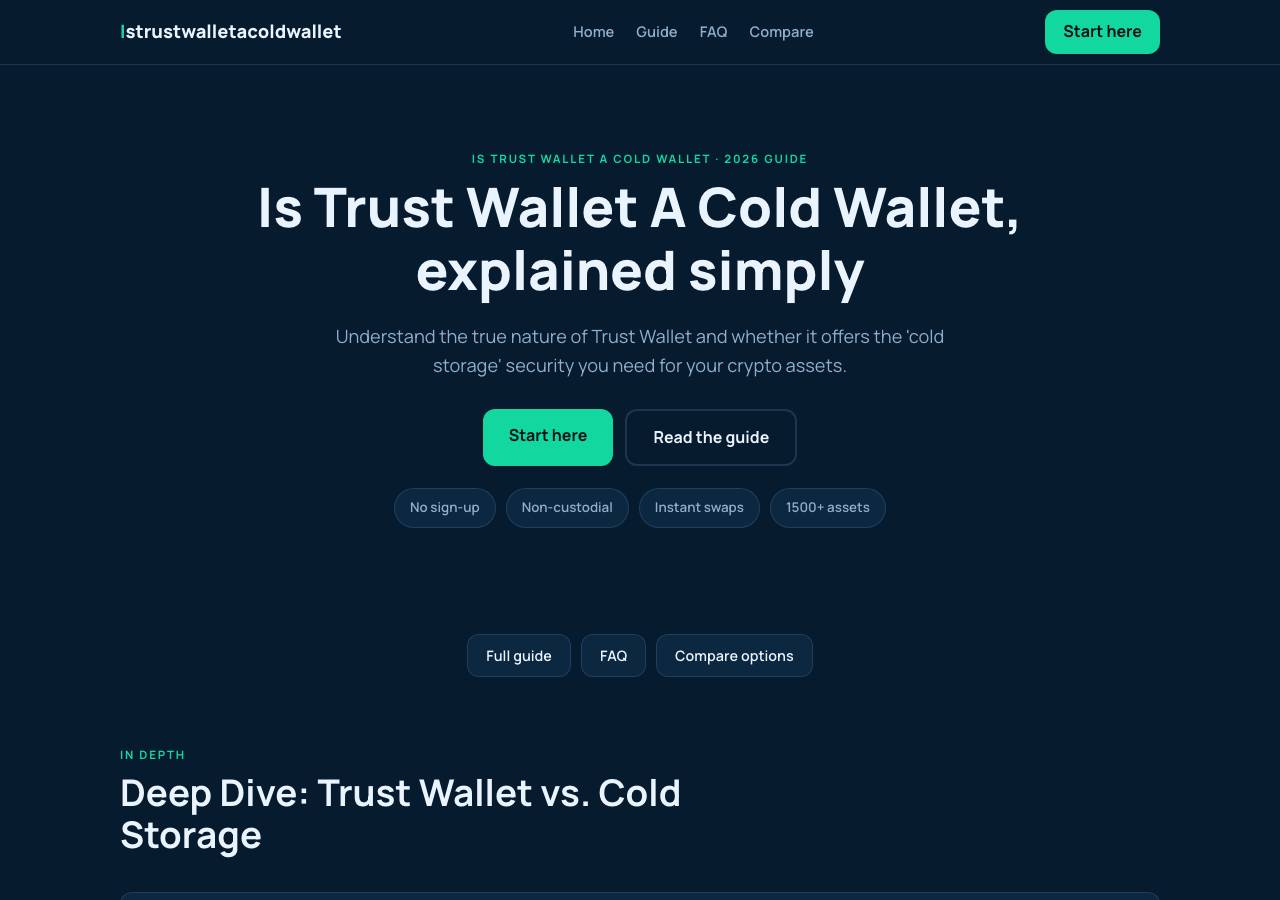 Screenshot of istrustwalletacoldwallet.xyz taken by the zone census on 2026-09-19