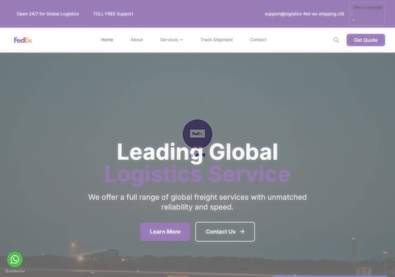 Screenshot of logistics-fed-ex-shipping.cfd taken by the zone census on 2026-09-19