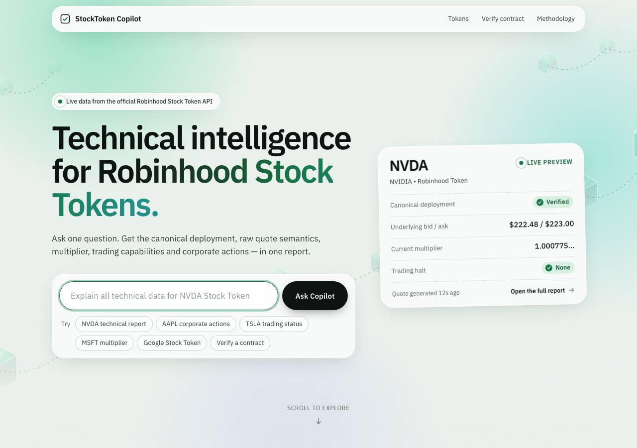 Screenshot of stocktokencopilot.xyz taken by the zone census on 2026-09-19
